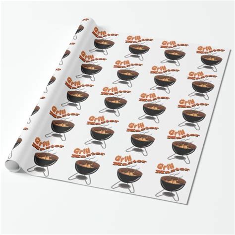 grill master wrapping paper zazzlecom