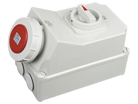 amps ip industrial sockets  switches thermoplastic enclosure