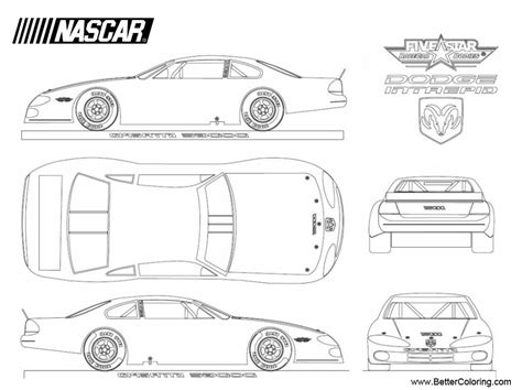 nascar coloring pages dodge intrepid  printable coloring pages