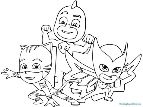 gambar mewarnai pj masks