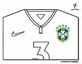 Colorir Camisa Copa Futbol Calcio Maglia Brasile Mondiali Samarreta Desenhos Dibuix Line Acolore Dibuixos sketch template