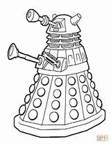 Dalek Coloring Drawing Doctor Who Tardis Pages Emperor Cartoon Book Printable Pencil Supercoloring Paper Getdrawings Characters Categories sketch template