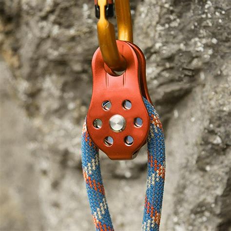 mgaxyff kn aluminium alloy heavy duty single swivel rope pulley block  mm rope climbing