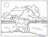 Cow Barn Kinderart sketch template