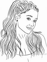 Ariana Grande Coloring Pages Print Wonder sketch template
