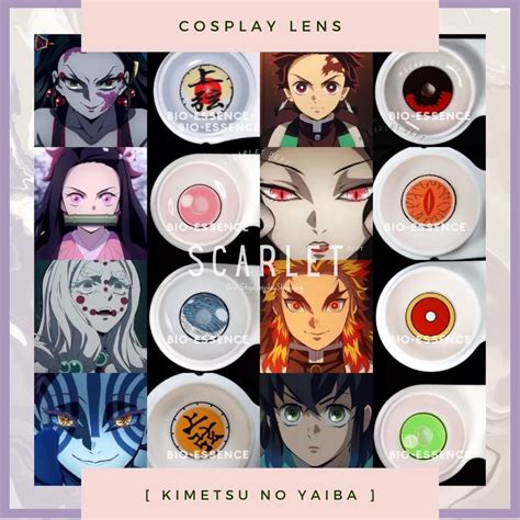 jual cosplay lens softlens halloween anime eyes kimetsu  yaiba demon