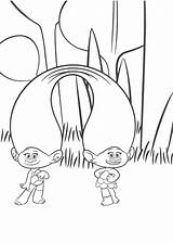 Trolls Coloring Pages Twins Movie Kids Para Colorear Color Book Dibujos Kleurplaten Print Holiday Cartoon Printable Fun Satin Chenille Coloriage sketch template
