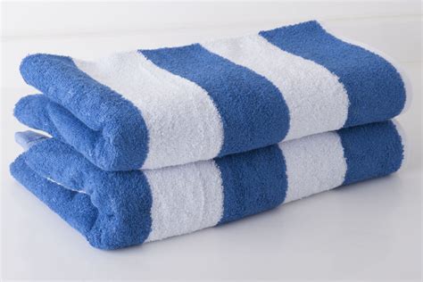 luxury chlorine resistant dark blue and white pool towel terri towelling