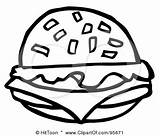 Burger Coloring Pages Printable Kids sketch template