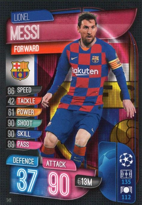 match attax  lionel messi base trading card fc barcelona amazoncouk toys games