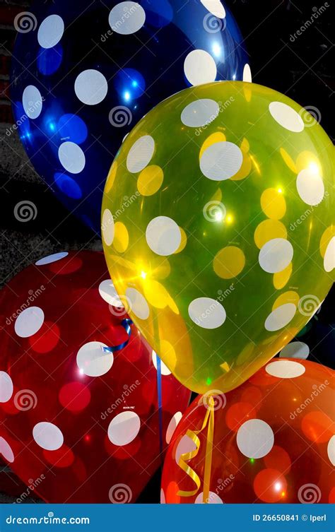 polka dot balloons stock image image  celebration