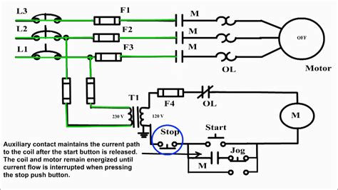 start stop motor control wiring diagram