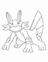 Pokemon Mega Coloring Swampert Pages Mudkip Sceptile Pikachu Lucario Marshtomp Drawing Color Printable Advanced Getdrawings Picgifs Template Kids sketch template
