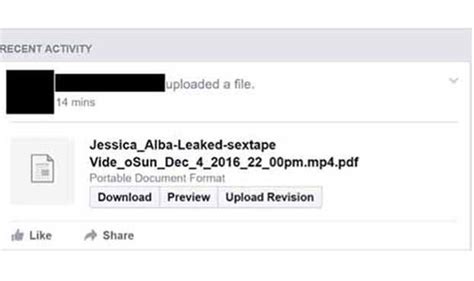 Jessica Alba Leaked Sextape Don T Try And Watch Film On Facebook