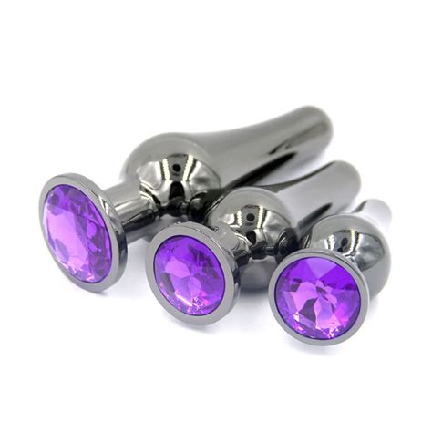diamond butt plug stainless steel jewel anal plug for