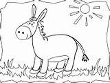 Asno Mula Burro Primeraescuela Animales Donkey Granja sketch template