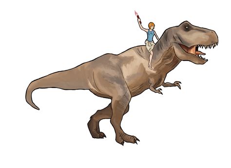Claire Riding The T Rex By Nickyparsonavenger On Deviantart