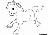 Coloring Pony Pages Print Baby Farm Animals Animal sketch template