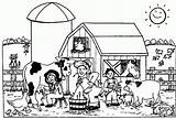 Coloriage Bauernhof Animaux Ferme Ausmalbilder Imprimer Farmyard Ausdrucken Barnyard Malvorlagen Comments Macdonald sketch template