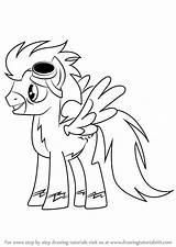 Soarin Pony Little Drawing Friendship Magic Draw Step sketch template