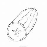 Pepino Cucumber sketch template