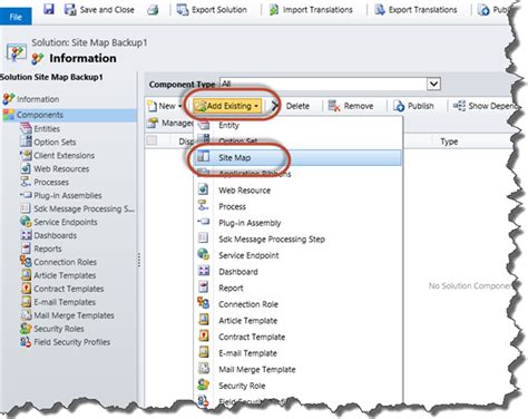 crm 2011 filtered view in the site map powerobjects