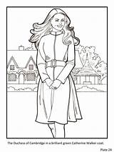 Coloring Pages Kate Colouring Royalty Book Royal Fashion Duchess Princess Cambridge Etsy Drawing Adult Tableau Choisir Un Books sketch template