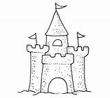 Drawing Sandcastle sketch template