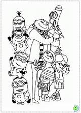 Coloring Despicable Dinokids Pages Minion Sheets Printable Close Template sketch template