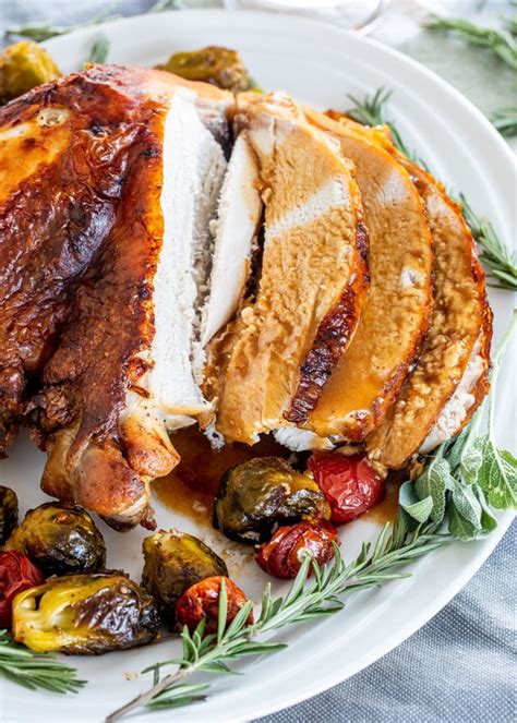 brined roast turkey breast jo cooks