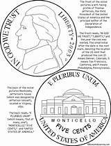 Nickel Coloring Jefferson Thomas Money Printout Pages Sheets Enchantedlearning Learning Color Kids Activities Kindergarten History Math Penny Coin Enchanted Coins sketch template