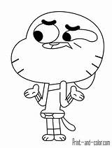Gumball Coloring Pages Amazing Cartoon Cholo Color Print Para Desenhar Desenhos Network Kids Printable Top Drawings Drawing Clarence Fun Getcolorings sketch template