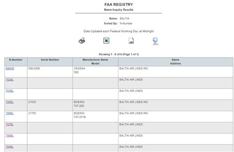 baltia air lines  blta blta reserved  numbers  faa aircraft registry