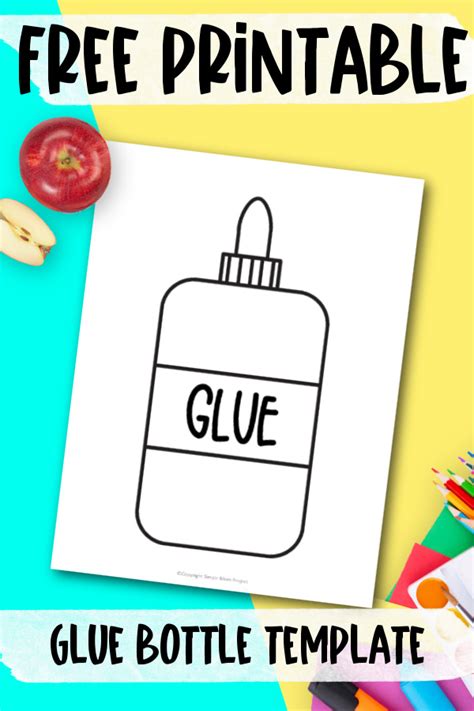 printable glue bottle template simple mom project