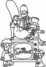 Simpsons Coloring Pages Colouring Family Book Drawings Print Simpson Printable Color Choose Board Kids sketch template