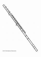 Flute Coloring Large sketch template