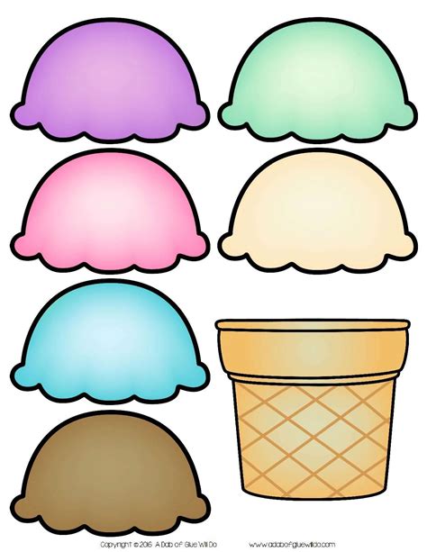 ice cream scoops template