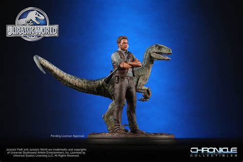 Chronicle Collectibles Jurassic World 1 9 Scale Owen And Blue Raptor