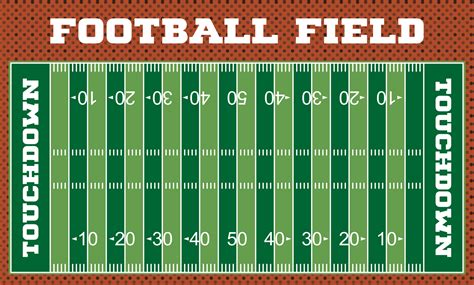 printable football field template  calendar printable