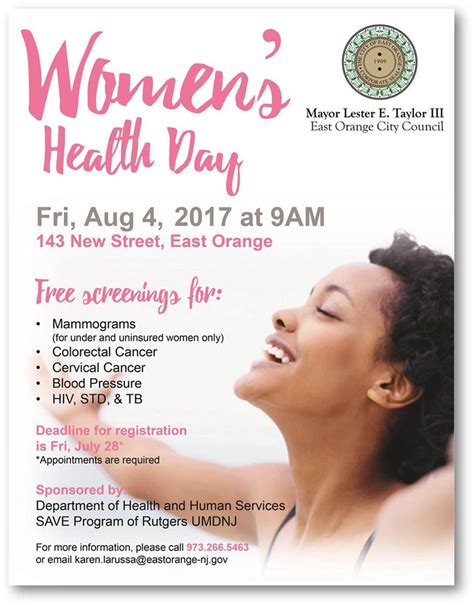 women s health day is friday august 4 2017 tapinto