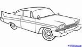 Car Draw Old Cars Drawing Drawings Vintage Step Line Classic Side Coloring Easy Cartoon School Pages Cliparts Tutorial Clipart Tuning sketch template
