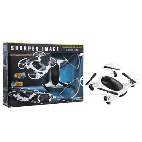 sharper image car drone  camera white black source