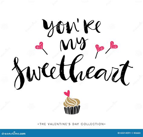 sweetheart valentines day greeting card stock vector
