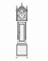 Clock Grandfather Coloring Tall Pages Case Color Luna Colorluna Kids Fretwork Beautiful Coloringpagesonly sketch template