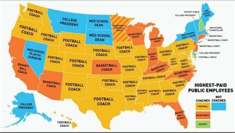 map highest paid public employee by state infographic tv number