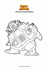 Gigamax Tortank Blastoise Coloring Colorare Supercolored Pokémon Vulpix Supercoloring Disegni sketch template