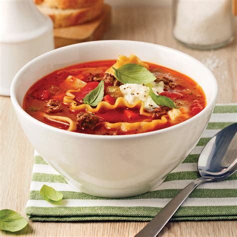 soupe à la lasagne soupers de semaine recettes 5 15 recettes