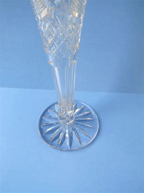 American Brilliant Cut Glass Vase Black Tulip Antiques Ltd Ruby Lane
