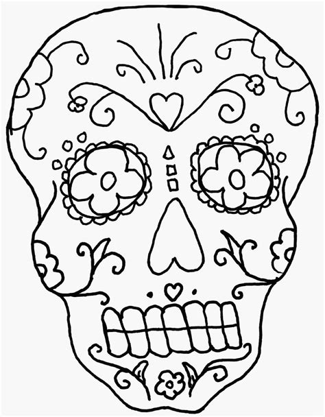 gambar printable skulls coloring pages kids coolbkids day dead skull