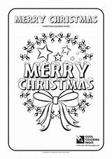 Coloring Christmas Pages Merry Cool sketch template